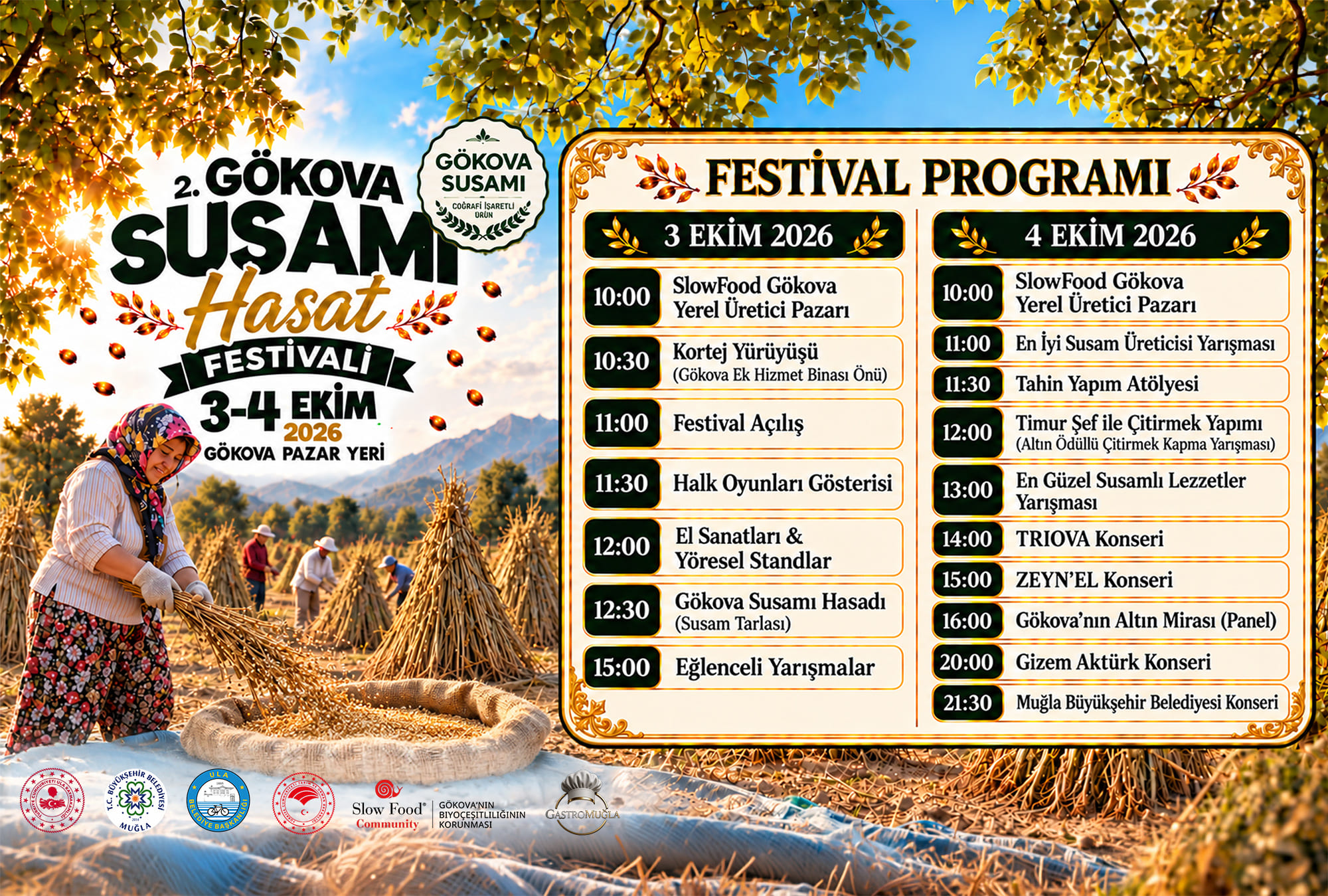 2. GÖKOVA SUSAMI HASAT FESTİVALİ BAŞLIYOR